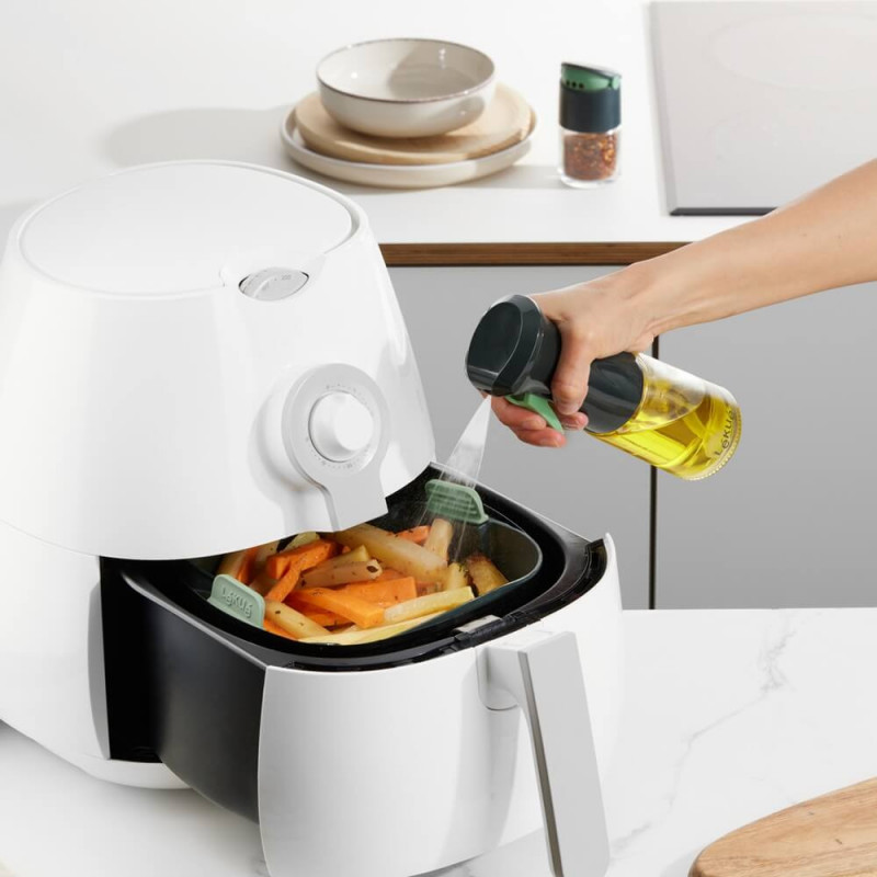 Спрей за олио и зехтин Lekue 1009490, 150 мл, Ø6x20 см, От +4 до +80C, , Без BPA, Сив