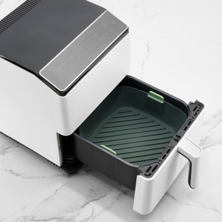 Кошница за фритюрник с горещ въздух Lekue 1009495, 25x25 см, От -20°C до +220C, Силикон, Без BPA, Сив