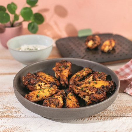 Подложка за печене във фритюрник с горещ въздух Lekue 1010156, 22x22 см, -20/+220°C, Силикон, Сив