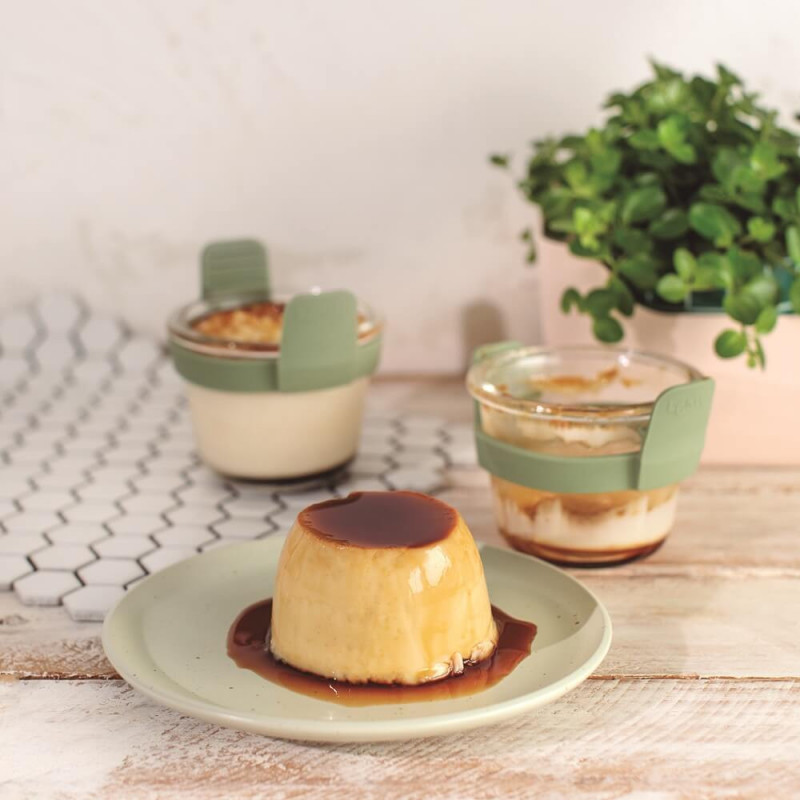 Комплект 4 бр купички за печене във фритюрник с горещ въздух Lekue 1010157, 10.5x9.5 см, От -20 до +220C, Зелен