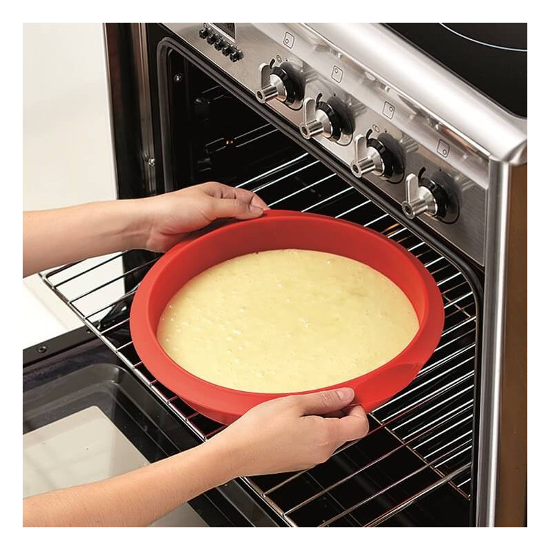 Форма за печене Lekue 1010161, Ø28 см, От -60 до +220C, Платинен силикон, Червен