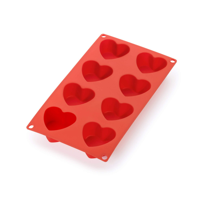 Форма за печене Lekue 1010172, 30x17.5x3.4 см, 640 мл, От -60 до +220C, Платинен силикон, Червен