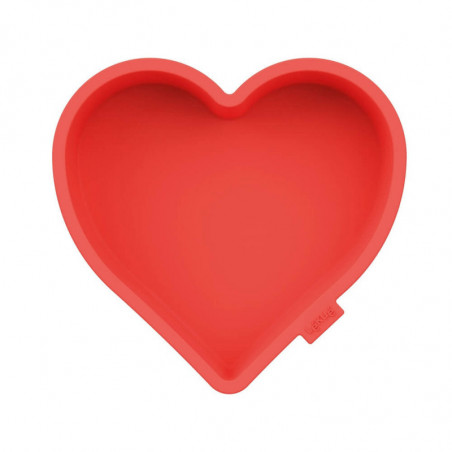 Форма сърце за печене на Lekue 1010173, 24.2x22.9x4.4 см, От -60 до +220C, Платинен силикон, Червен