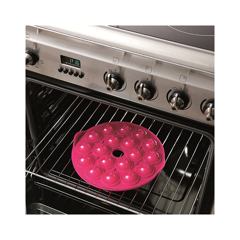 Форма за печене Lekue 1010174, Ø25x4.3 см, От -60 до +220C, Платинен силикон, Розов