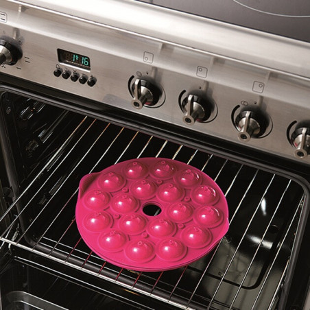 Форма за печене Lekue 1010174, Ø25x4.3 см, От -60 до +220C, Платинен силикон, Розов