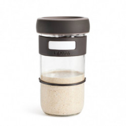 Комплект за приготвяне на хляб с квас Lekue 1010175, 3 части, 9.3х9.3х17 см, -20/+80°C, Кафяв