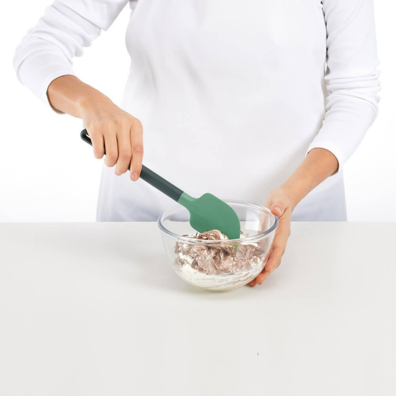 Шпатула за обиране Lekue 1010186, 28.5 см, Против надраскване, 4/220°C, Гъвкав ръб, Зелен