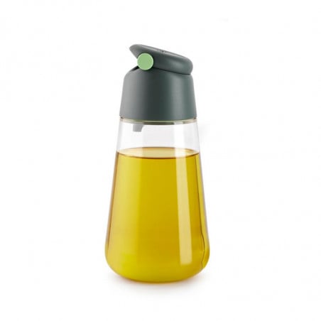 Бутилка за олио/зехтин Lekue 1010190, 8x17.4 см, 400 мл, +4/+80°C, Плавно изливане, Стъкло, Зелен