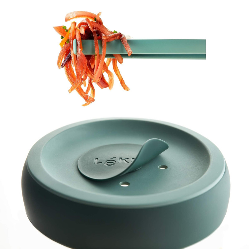 Комплект за мариноване на зеленчуци Lekue 1010192, 2х700 мл, Диск за притискане, -20/+100°C, 3 части, Зелен