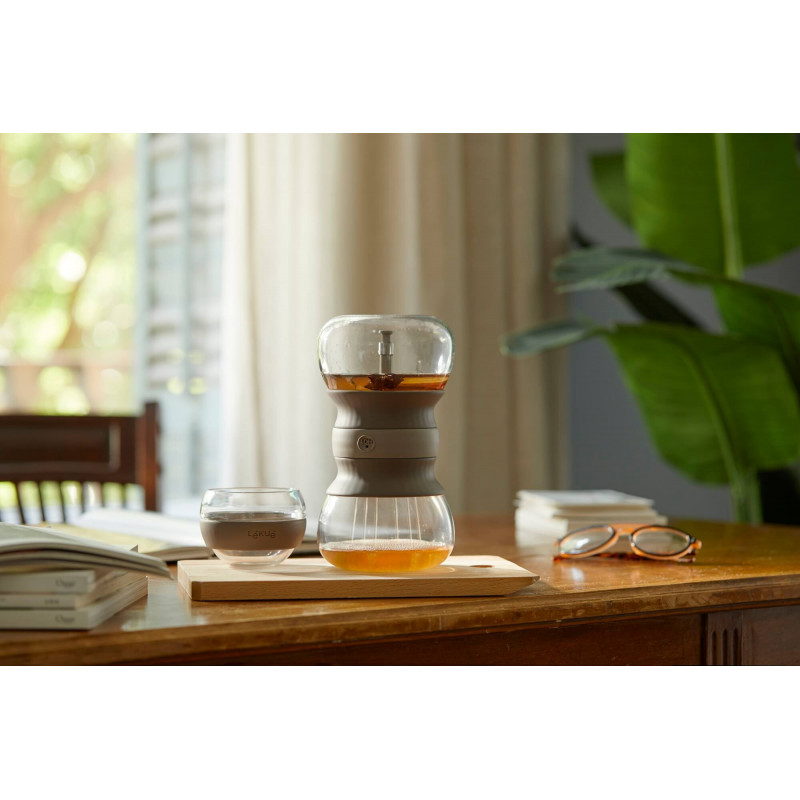 Уред за запарване на чай Lekue 1010194, 500 мл, Инфузер, -20/+100 °C, Стъкло и силикон, Кафяв