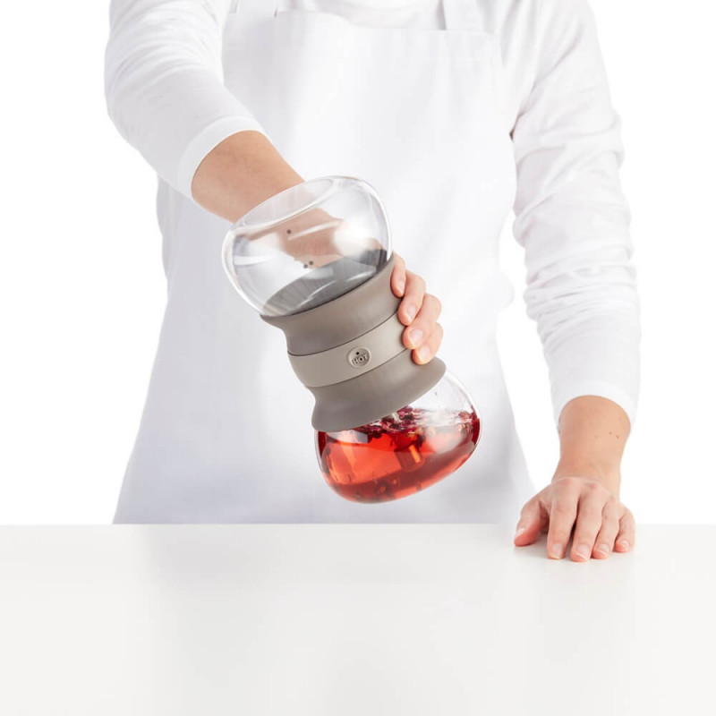 Уред за запарване на чай Lekue 1010194, 500 мл, Инфузер, -20/+100 °C, Стъкло и силикон, Кафяв