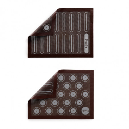 Подложка за печене Lekue 1010197, 40x30 см, Силикон, Микро перфорация, +4/220°C, Черен