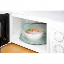 Подложка за предпазване на стъклената чиния в микровълнова Lekue 1010202, Ø24.5 см, Неплъзгаща, Повдигнати ръбове, -60/+220°C, Силикон, Зелен