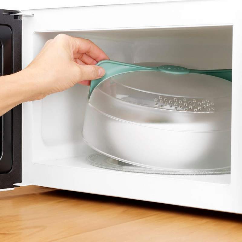 Капак за предпазване на микровълновата от замърсявания Lekue 1010203, Ø24.5 см, 4/220°C, Зелен