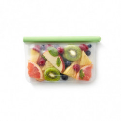 Торбичка за съхранение и замразяване Lekue 1010205, 21.5x13.5 см, 500 мл, Платинен силикон, -20°C/+80°C, Зелен