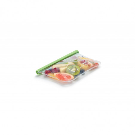 Торбичка за съхранение и замразяване Lekue 1010205, 21.5x13.5 см, 500 мл, Платинен силикон, -20°C/+80°C, Зелен