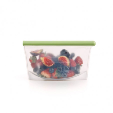 Торбичка за съхранение и замразяване на течности и храни Lekue 1010208, 500 мл, Силикон, Без разливане, Поле за надписване, Многофункционална, -60/+220°C, Зелен