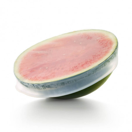 Капак за съхранение Lekue 1010215, 26-30 см, Силикон, Херметично затваряне, -60/+220°C, Прозрачен