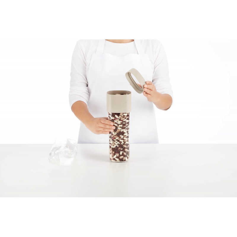 Буркан за съхранение с допълнителна приставка Lekue Green 1010219, 1.35-1.6 л, Полипропилен, -15/+80°C, Зелен