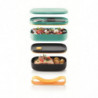 Комплект 2 бр кутии за храна Lekue On The Go 1010220, 500 мл, Херметично затваряне, Отделение за прибори, Клапан за микровълнова, Тюркоаз