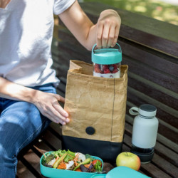 Чанта за пренасяне за многократна употреба Lekue On The Go 1010234, 4 литра, Tyvek, Кафяв/Черен