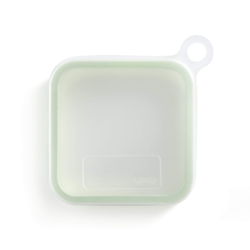 Плик за опаковане на сандвичи за многократна употреба Lekue 1010235, 17.5 x 2.5 см, -20°C / +100°C, Платинен силикон, Зелен