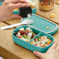 Съд за дресинг и сос Lekue On The Go 1010237, 50 мл, 5.3x5.3x5.5 см, -20°C / +100°C, Полипропилен, Черен