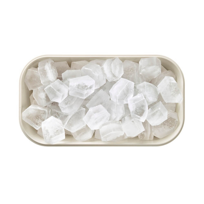 Кутия за приготвяне и съхраняване на лед Lekue 1010242, 132 кубчета, -20/+80°C, Куха основа против конденз, Бял