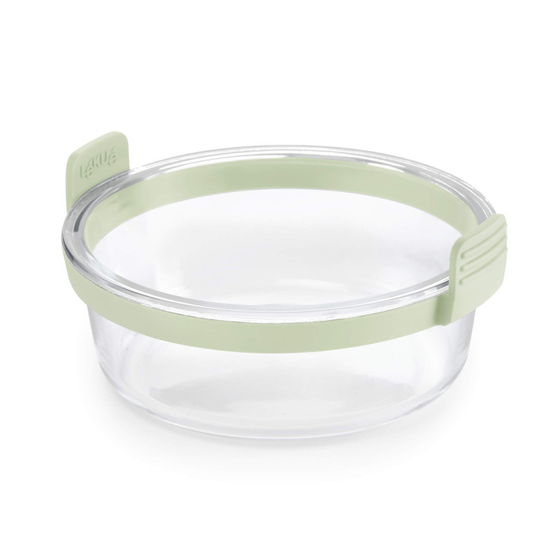 Форма за печене във фритюрник с горещ въздух Lekue 1010160, 20.5x19.5x10 см, Стъкло, Противоплъзгащи дръжки, -20/+220°C, Лесно почистване, Зелен