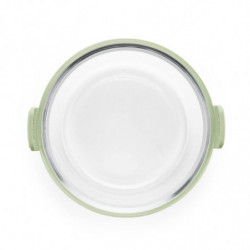 Форма за печене във фритюрник с горещ въздух Lekue 1010160, 20.5x19.5x10 см, Стъкло, Противоплъзгащи дръжки, -20/+220°C, Лесно почистване, Зелен