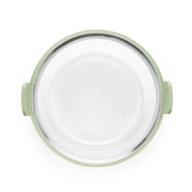 Форма за печене във фритюрник с горещ въздух Lekue 1010160, 20.5x19.5x10 см, Стъкло, Противоплъзгащи дръжки, -20/+220°C, Лесно почистване, Зелен