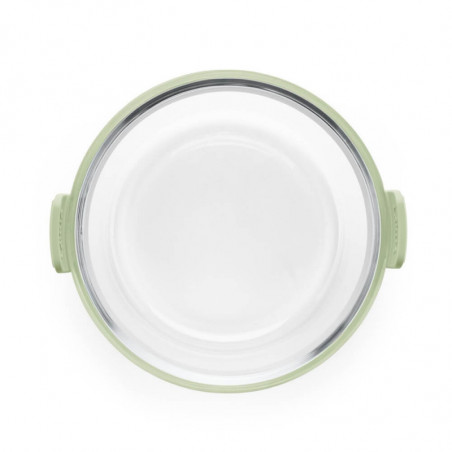 Форма за печене във фритюрник с горещ въздух Lekue 1010160, 20.5x19.5x10 см, Стъкло, Противоплъзгащи дръжки, -20/+220°C, Лесно почистване, Зелен