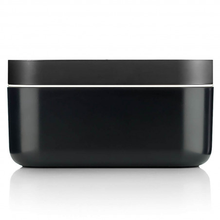 Кутия за приготвяне и съхраняване на лед Lekue 1010241, 132 кубчета, -20/+80°C, Куха основа против конденз, Черен