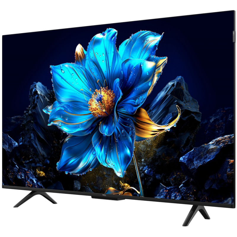 Телевизор TCL 43P7K, 43", Smart TV, 108 см, 4K UHD 3840x2160, Клас F, Google TV, QLED, Wi-Fi, HDR10+, Черен