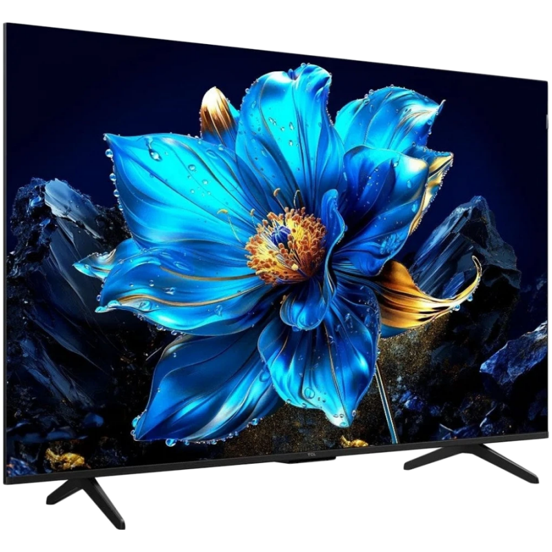 Телевизор TCL 55P7K, 55", 140 см, QLED, Smart TV, 4K UHD 3840x2160, Клас F, Google TV, Wi-Fi, HDR10+, Черен