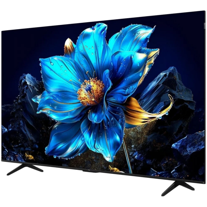 Телевизор TCL 65P7K, 65", 165 см, QLED, Smart TV, 4K UHD 3840x2160, Клас F, Google TV, Wi-Fi, HDR10+, Черен