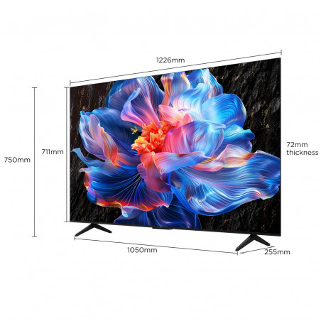 Телевизор TCL 55P6K, 55", 139 см, 4K UHD LED, 3840x2160, Google TV, Dolby Audio, HDR10, Wi-Fi, Bluetooth, Черен