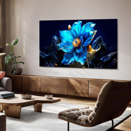 Телевизор TCL 75P7K, 75", 191 см, QLED, Smart TV, 4K UHD 3840x2160, Клас F, Google TV, Wi-Fi, HDR10+, Черен