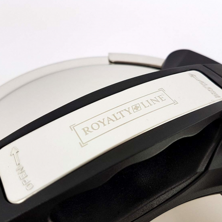 Тенджера под налягане Royalty Line RL-PS8L, 8 л, 80 kPa, Неръждаема стомана, Предпазен клапан, Мерителна скала, Индукция, Сребрист