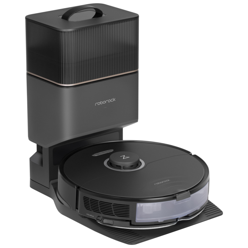 Прахосмукачка робот Roborock S8 Plus Schwarz S8P52-00, 69W, 5200 mAh, 6000Pa, Моп, LiDAR картографиране, 750 мл, 4 сензора, Автономност до 180 мин, Черен