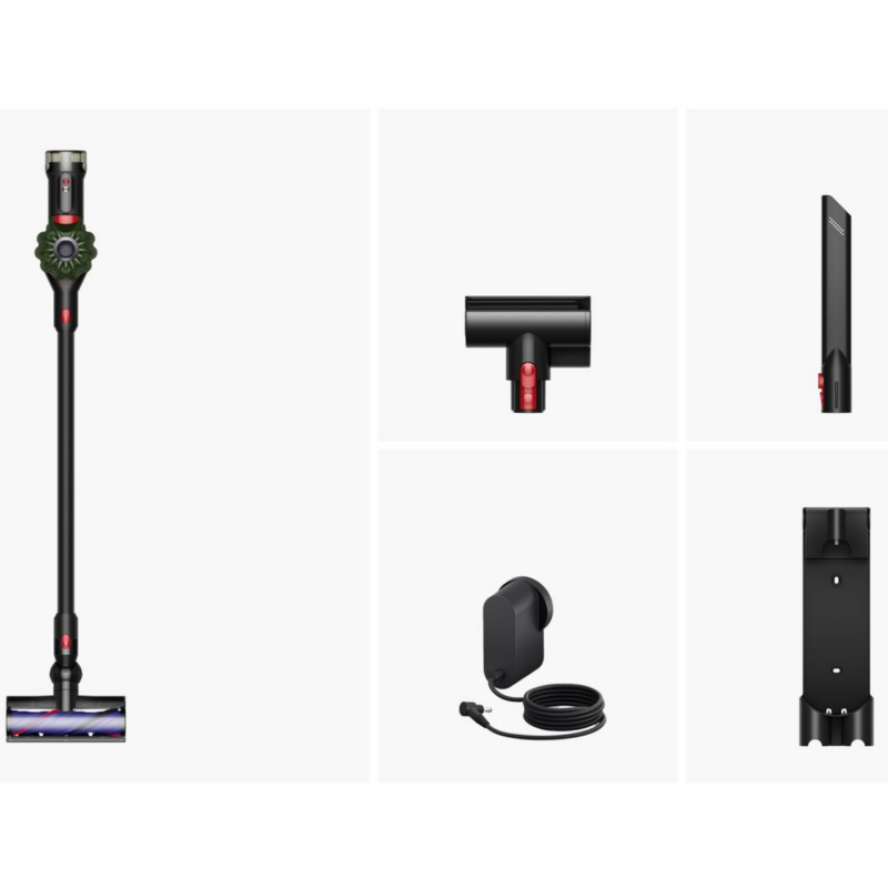 Вертикална прахосмукачка Dyson V8 Cyclone SV55 MAGn/Bk 226587-01, 150AW, 0.54 л, 3 режима, Без загуба на мощност, Хигиенично изпразване, Изцяло запечатана филтрация, Черен/магнезиев