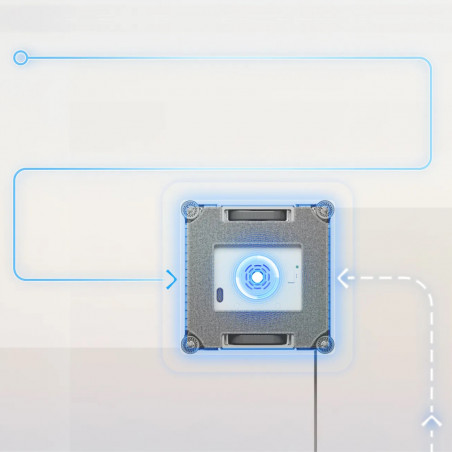 Робот за почистване на прозорци Dreame C1, 5500 Pa, 80 мл, 5 режима, AutoResume, CornerClean, Бял