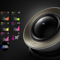 Пречиствател за въздух Dreame AirPursue PM20 CVF14A, 48 м2, Автоматизирани функции, Отопление, Плазмена и UVC стерилизация, TVOC, LCD, HEPA, Бял/бронз