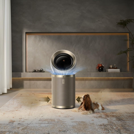 Пречиствател за въздух Dreame AirPursue PM20 CVF14A, 48 м2, Автоматизирани функции, Отопление, Плазмена и UVC стерилизация, TVOC, LCD, HEPA, Бял/бронз