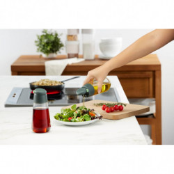 Комплект 2 бр бутилки за оцет и олио Lekue 1009486, 8x16 см, 400 мл, +4/+80°C, Стъкло, Зелен