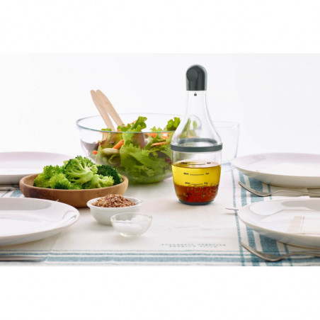 Бутилка за дресинг Lekue 1009489, 200 мл, Ø7.2x19.1 см, Стъкло, +4°C / +80°C, Сив