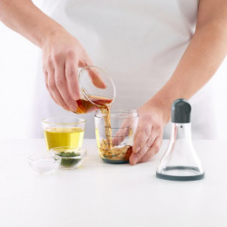 Бутилка за дресинг Lekue 1009489, 200 мл, Ø7.2x19.1 см, Стъкло, +4°C / +80°C, Сив