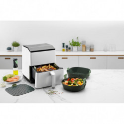 Кошница за фритюрник с горещ въздух Lekue 1009494, 22.1x22.1 см, -20°C / +220°C, Силикон, Черен