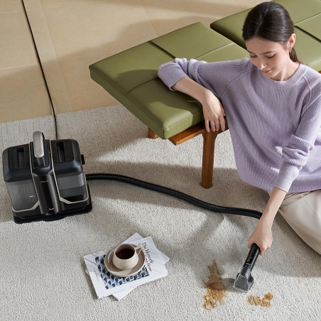 Прахосмукачка за пране на килими и тапицерия Dreame N10, 450W, 12000 Pa, 1.6/0.75 л, Почистване с гореща вода до 60°C, Самопочистване, Черен