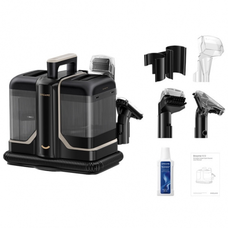 Прахосмукачка за пране на килими и тапицерия Dreame N10, 450W, 12000 Pa, 1.6/0.75 л, Почистване с гореща вода до 60°C, Самопочистване, Черен